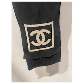 Chanel-Scarves-Black,Beige