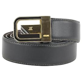 Autre Marque-Black x Gold Logo Belt-Other