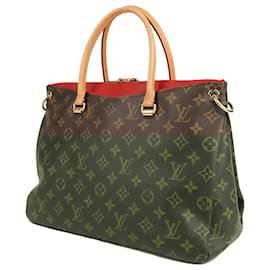 Louis Vuitton-Louis Vuitton Brown Monogram Pallas Satchel-Brown,Red