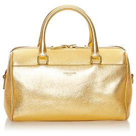 Borsone per bebè classico metallizzato oro Saint Laurent D'oro