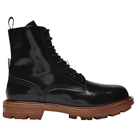 Alexander Mcqueen-Bottines en Cuir Noir-Black