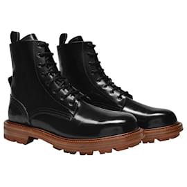 Alexander Mcqueen-Bottines en Cuir Noir-Black