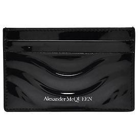 Alexander Mcqueen Tarjetero en Piel Negra Negro