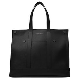 Alexander Mcqueen Demanta Tragetasche aus schwarzem Leder Schwarz