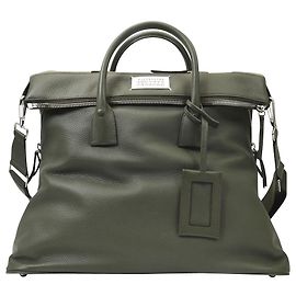 Maison Martin Margiela 5Ac Soft Bag in Khaki Leather Green Khaki