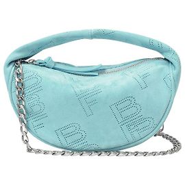 By Far Sac Baby Cush en daim bleu Bleu