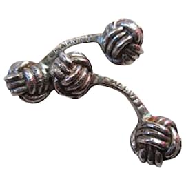 Charvet Cufflinks, Solid silver. Silvery