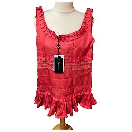 Blumarine Seidentop in Rot Rot