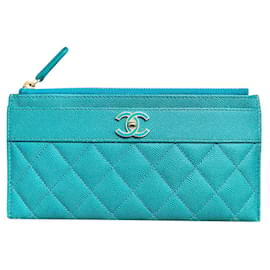Chanel-Purses, wallets, cases-Turquoise