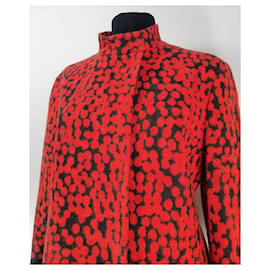 Akris Punto-Manteaux, Vêtements d'extérieur-Rouge,Multicolore