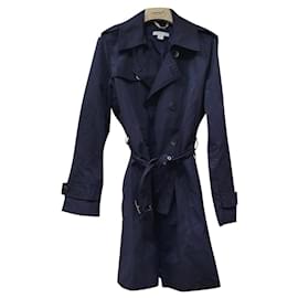 Marella-Trench-coat à boutonnage doublé Marella-Bleu foncé