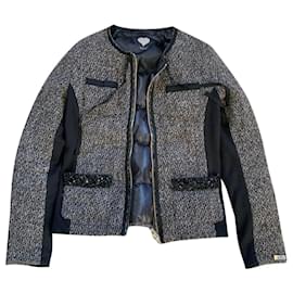 Twin Set Coat Brown Black Polyester M Brown Black