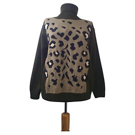 Escada Woll-Polopullover grün Grün