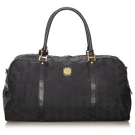 Bolsa de viagem de nylon MCM Visetos preta Preto