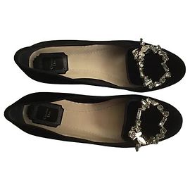 Sapatilhas Tresor de Veludo CHRISTIAN DIOR 36.5 Cor preta Preto