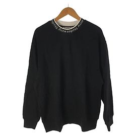 ACNE STUDIOS (Akne) Sweatshirt / M / Baumwolle / SCHWARZ / 20SS / FULTON LOGO RIB Schwarz