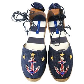 Dolce & Gabbana SS17 Espadrillas con ancora Blu navy