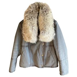 Taglia giacca Yves Salomon Army 44 Beige Cachi