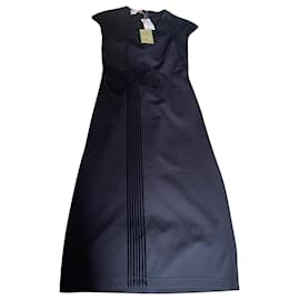 Stella Mc Cartney-Straight mid length dress-Navy blue