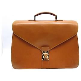 Louis Vuitton-SACOCHE LOUIS VUITTON ATACAMA GM M80313 EN CUIR CAMEL CARTABLE LEATHER BRIEFCASE-Caramel