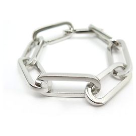 DINH VAN CHAIN BRACELET 8 XL LINKS 21 CM SOLID SILVER 54GR SILVER STERLING Silvery