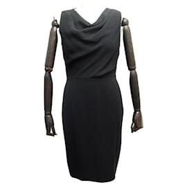 Christian Dior-NEW CRISTIAN DIOR M SLEEVELESS DRESS 38 IN BLACK SILK NEW SILK DRESS-Black