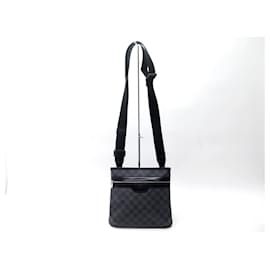 Louis Vuitton-LOUIS VUITTON THOMAS BAG IN DAMIER GRAPHITE CANVAS WITH SHOULDER POUCH-Dark grey