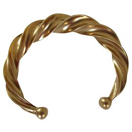 Nina Ricci Pulsera torsada, Plato de oro. Dorado