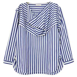 Céline-Celine x Philo Resort 2016 Striped Tunic Shirt-Blue