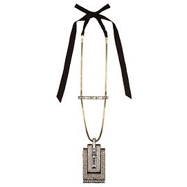 Lanvin collar de cristal de Swarovski Dorado