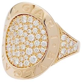 Bulgari-Bulgari pink gold ring model "Bulgari Bulgari", diamants.-Other