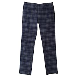 Calça Etro Xadrez de Algodão Multicor