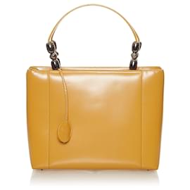 Dior-Dior Brown Malice Pearl Leather Satchel-Brown,Beige