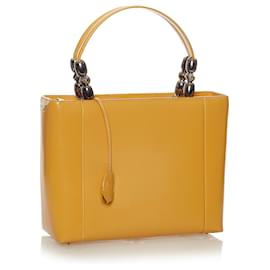 Dior-Dior Brown Malice Pearl Leather Satchel-Brown,Beige