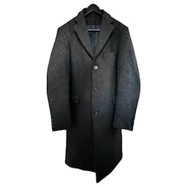 Acne-Long line wool coat-Grey
