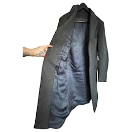 Acne-Long line wool coat-Grey