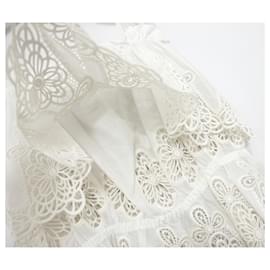 Dolce & Gabbana-Top bordado em camadas branco Dolce & Gabbana-Branco