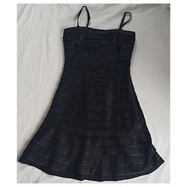 Robe bustier noire Bcbg Max Azria en soie et polyester Noir