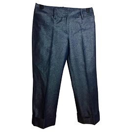 Calça Dolce & Gabbana prata metalizada Prata Cinza