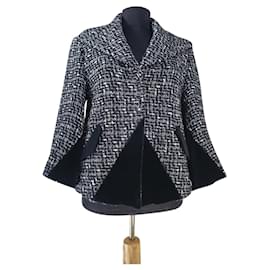 Mariella Burani-Chaquetas-Negro,Blanco