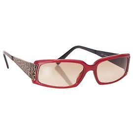 Salvatore Ferragamo Ferragamo Red Square Getönte Sonnenbrille Schwarz Rot Andere