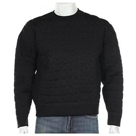 Alexander Wang x H&M Black 3D Croc Texture Scuba Neoprene Sweatshirt Black