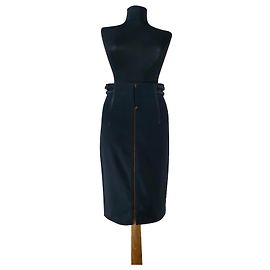 Saia Sportmax preta de algodão Preto
