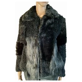 Topshop Mantel Schwarz aus Polyester Größe S Schwarz