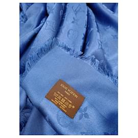 Louis Vuitton-Pañuelo Louis Vuitton Classic Monogram Royal Blue-Azul