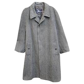 Burberry-vintage Burberry coat in Harris Tweed size 54-Grey