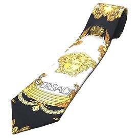 Gravata VERSACE / Seda / PRETA Preto