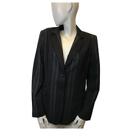 Gerard Darel Giacca in lana a righe Gérard Darel Nero