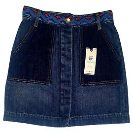 Saia Aspern Tommy Hilfiger Azul de Algodão Azul