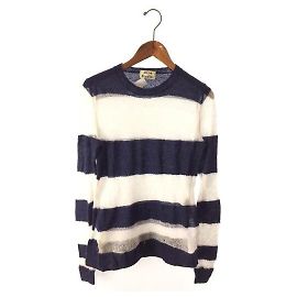 Acne Suéteres Blanco Azul marino